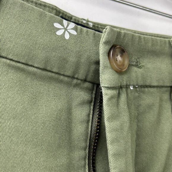 J. Crew Womens Sz 4 High-Rise Girlfriend Chino Pants Olive Green Daisy Print NWT - Picture 16 of 16
